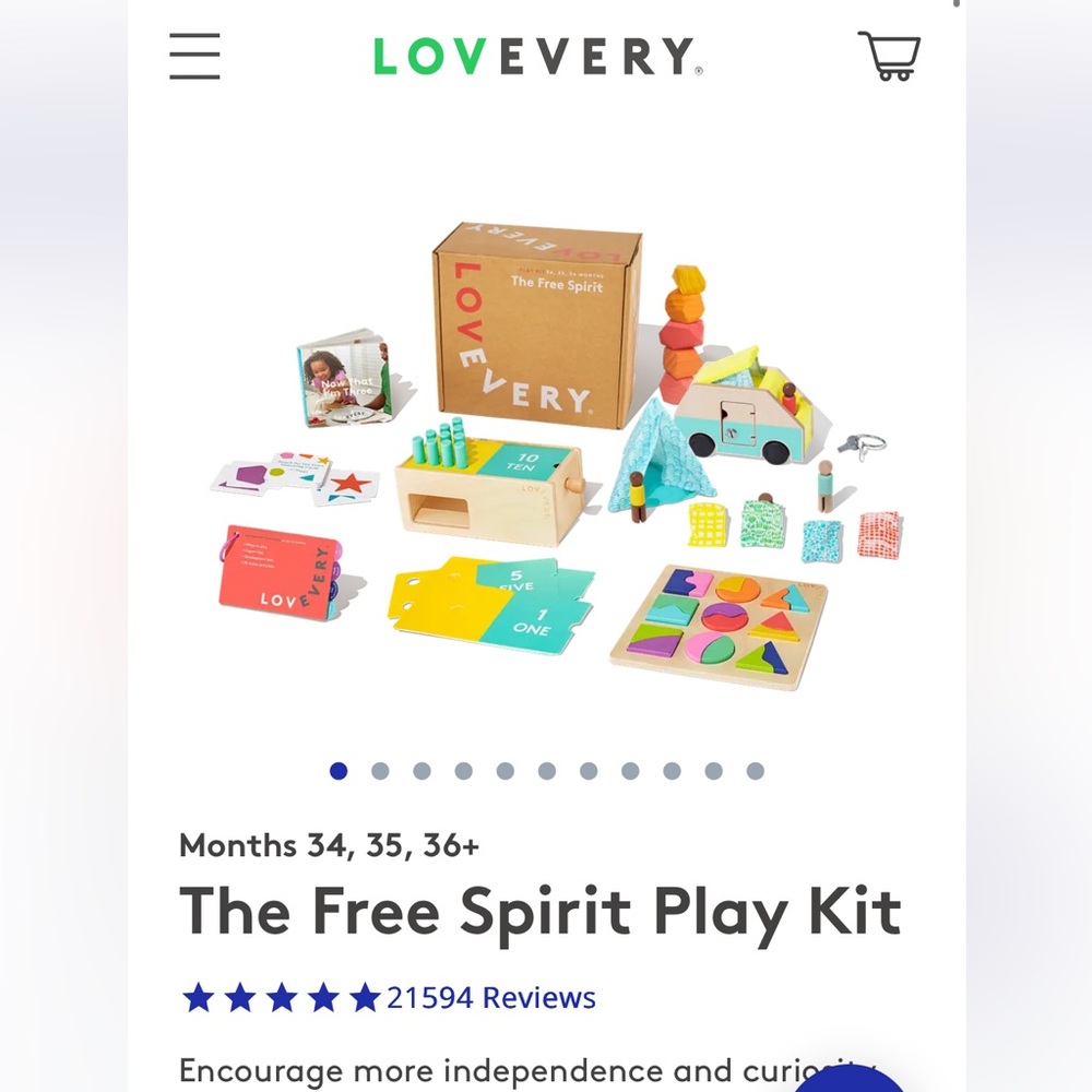 BRAND NEW Lovevery Free Spirit Play Kit Mos 34, 35, 36 + book bundle